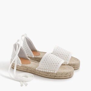 J.Crew EYELET FLATFORM ESPADRILLES
